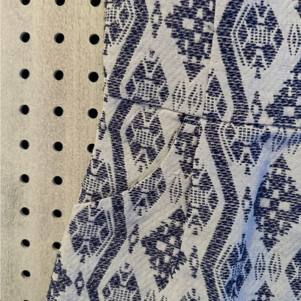 Genuine Kids. Navy & White Geometric Patterned Dress. Excellent Condition. Size4